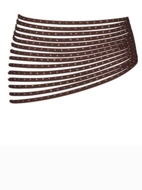 Skims Rhinestone Swim Sarong Strappy Skirt Brown